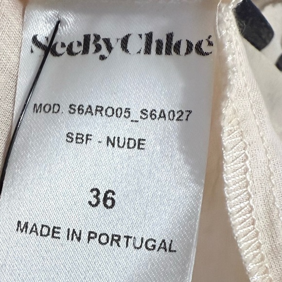 See by Chloe silk floral print mini dress Size 36 feminine formal Academia Dress - Picture 11 of 12